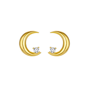 Winzige kleine Halbmond-Ohrstecker