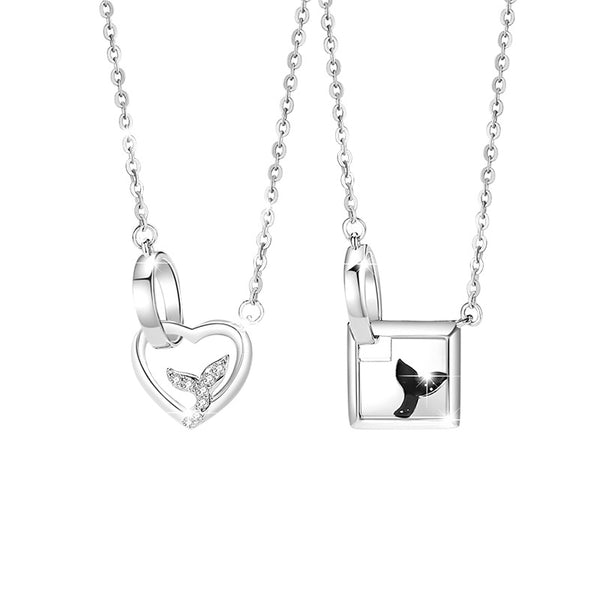 Whale Tail Couple Necklace