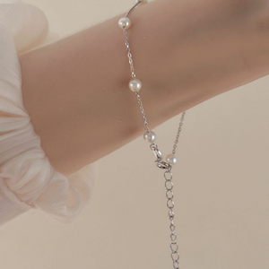 Bracelet empilable à breloques en forme de cacahuète et de perle