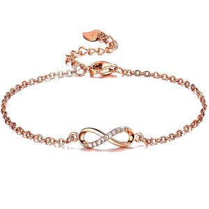 Mobius Strip Infinity Charm Stacking Bracelet