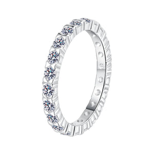 Moissanite Shared Prong Stacking Ring