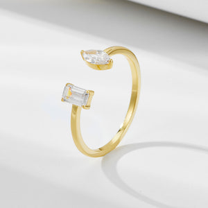 Dainty Gold Gemstone Stacking Ring