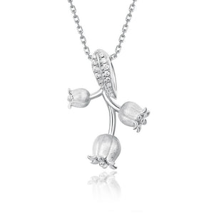 Lily Of Valley Flower Pendant Necklace