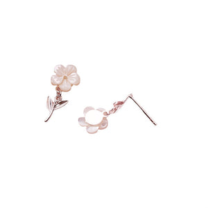 Mother Of Pearl Cherry Blossom Earrings