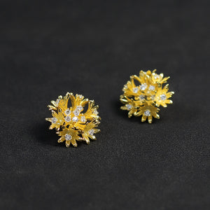 Cornflower Wedding Statement Stud Earring