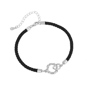 Bramble Rose Flower Couple Rope Bracelet