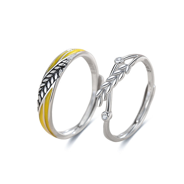 Ear of Wheat Couple Ring