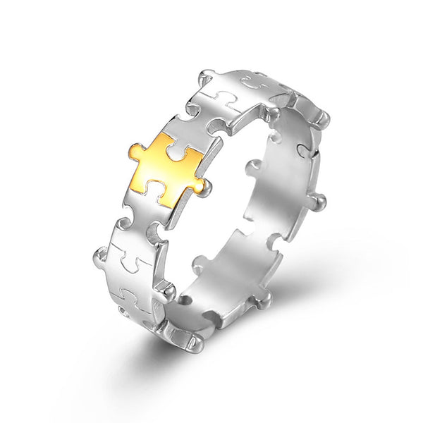Puzzle Couple Matching Ring