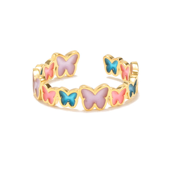 Colorful Butterfly Luminous Ring