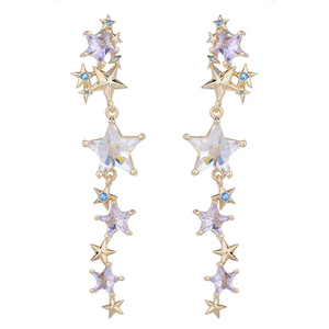 Dainty Star Dangle Drop Statement Earrings