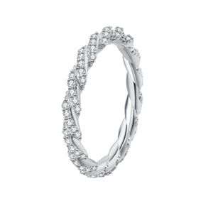 Moissanite Twist Stacking Wedding Ring