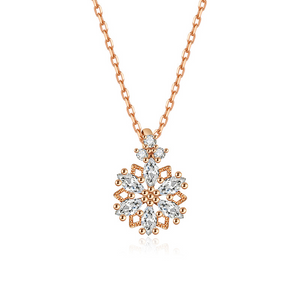 Dainty Snowflake Pendant Necklace