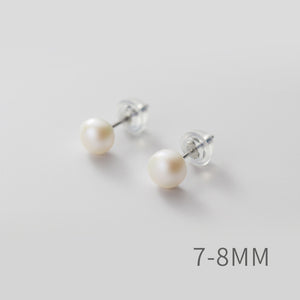Pink Freshwater Pearl Wedding Stud Earrings