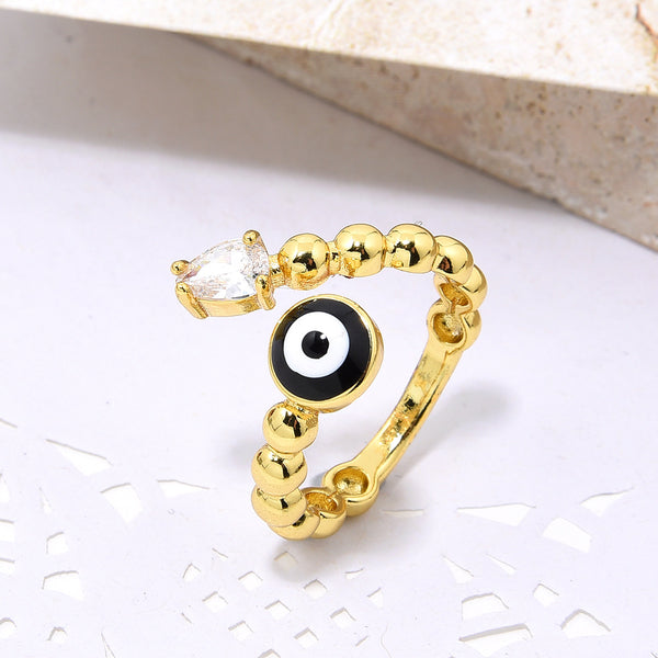 Gold Turkish Evil Eye Ring