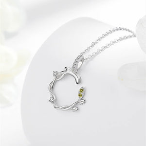 Halskette mit Weidenblatt-Anhänger für Paare