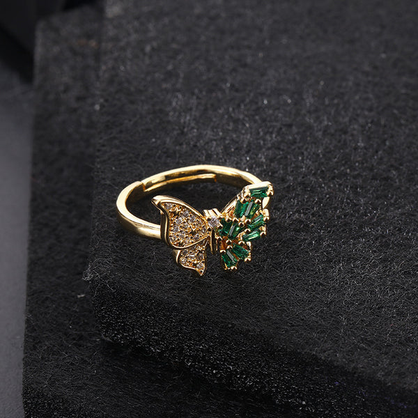 Gold Butterfly Stackable Ring