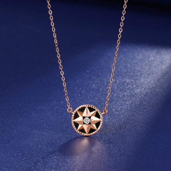 Star Compass Charm Necklace