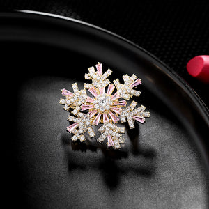 Snowflake Spinner Statement Brooch