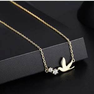 Peace Dove Charm Pendant Necklace