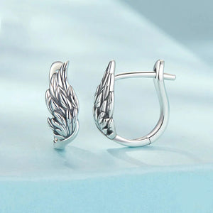 Dainty Angel Wing Huggie Hoop Earrings