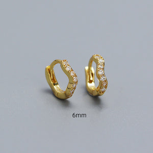 Ocean Sea Wave Hoop Earrings