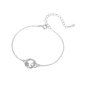 Bramble Rose Flower Couple Rope Bracelet