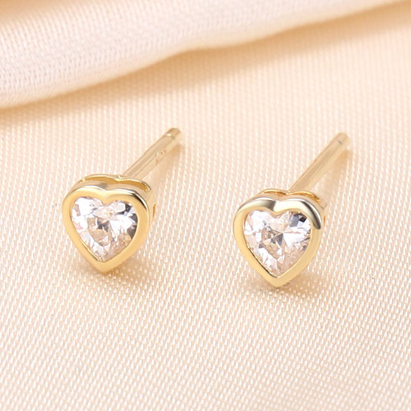 Dainty Heart Stud Earrings
