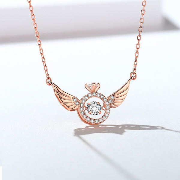 Dancing Stone Angel Wing Necklace