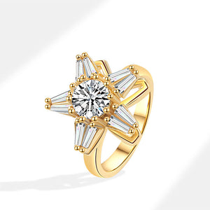 Star Anxiety Fidget Spinner Statement Ring