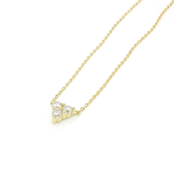 Gold Triangle Pendant Necklace