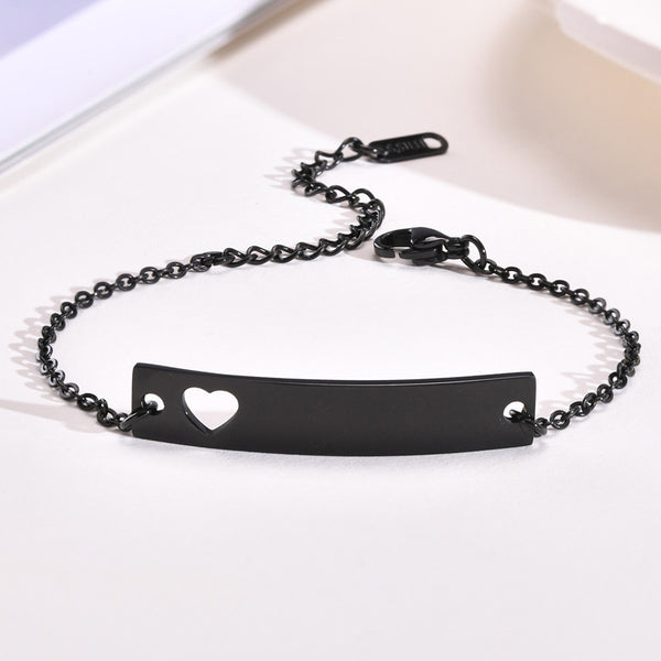 Personalized Heart Couple Bracelet
