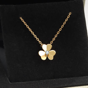 Dainty Clover Flower Charm Necklace