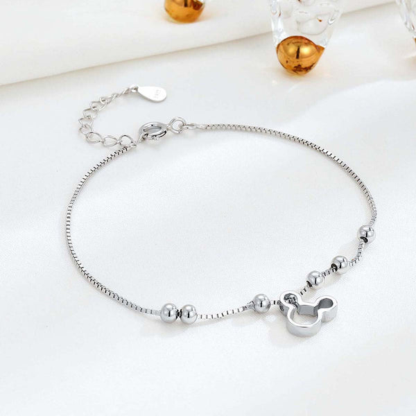 Silver Mickey Mouse Charm Bracelet