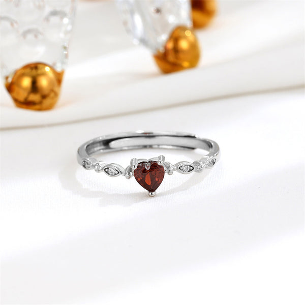 Colored Diamond Heart Ring