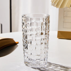 Hand-Paint Grid Woven Drinking Glass