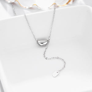 Kidney Bean Pendant Drop Lariat Y Necklace