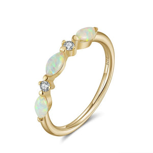 Dainty Marquise Opal Stacking Ring