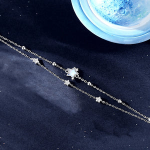 Moonstone Star Matching Couple Bracelet