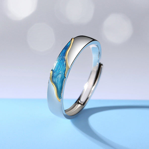 Starry Sky Couple Ring