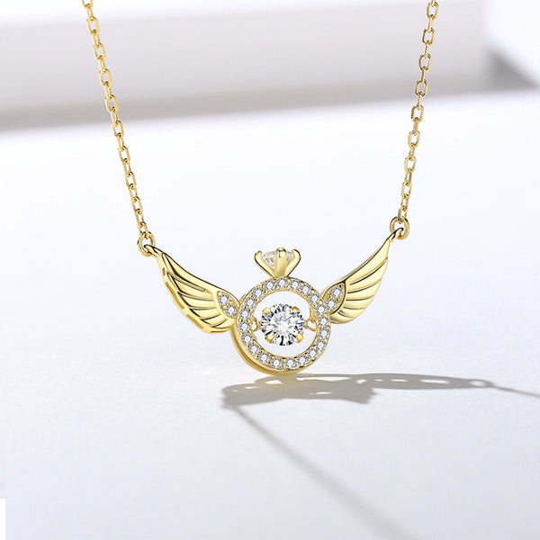 Dancing Stone Angel Wing Necklace