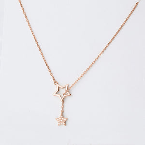 Ciondolo Stella Charm Collana Lariat a Strati Y