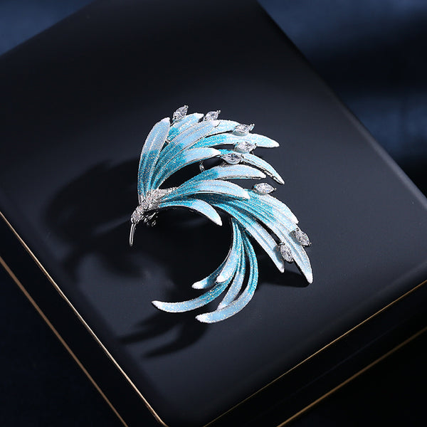 Phoenix Feather Luxury Brooch