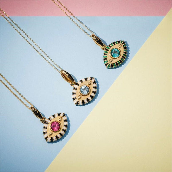Colorful Evil Eye Charm Necklace