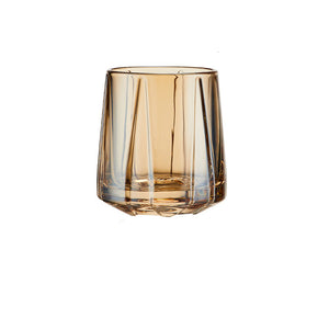 Color Stripe Hexagonal Drinking Glass