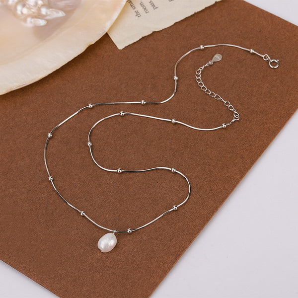 Natural Pearl Pendant Necklace