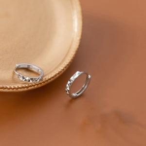 Facet Geometric Huggie Hoop Earrings