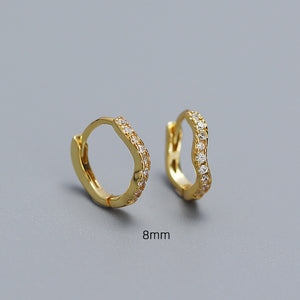 Ocean Sea Wave Hoop Earrings