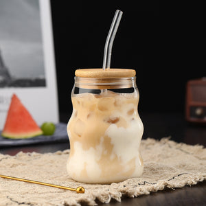 Ripple Wavy Clear Drinking Glass