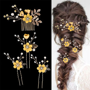 Pearl Flower Bridal Wedding Hairpin