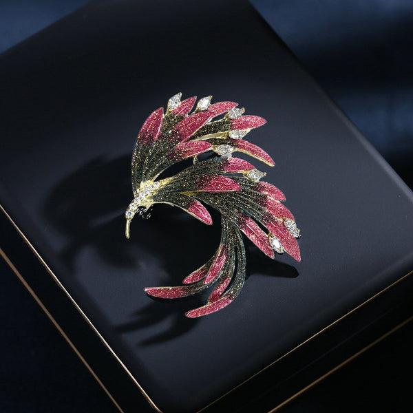 Phoenix Feather Luxury Brooch